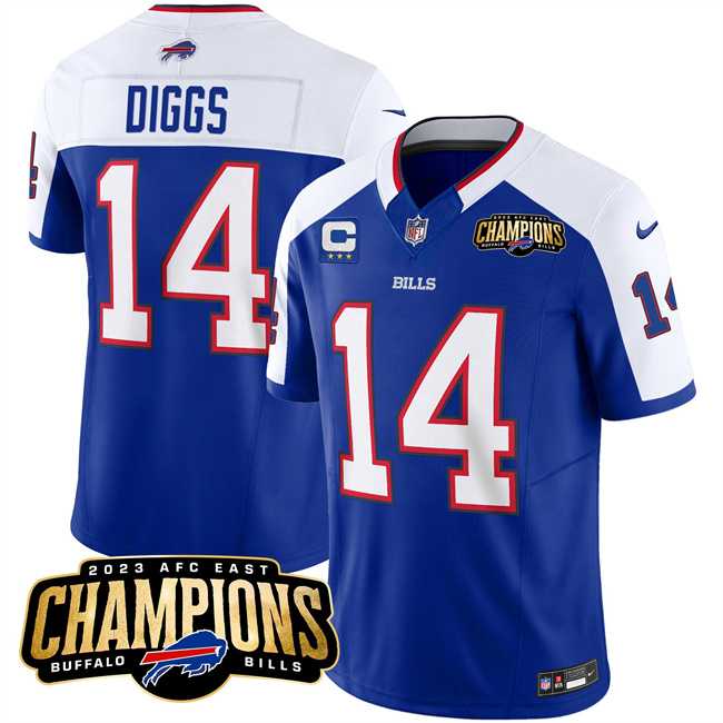 Men & Women & Youth Buffalo Bills #14 Stefon Diggs Blue White 2023 F.U.S.E. AFC East Champions With 4-star C Ptach Stitched Jersey,We sell and wholesale Men & Women & Youth Buffalo Bills #14 Stefon Diggs Blue White 2023 F.U.S.E. AFC East Champions With 4-star C Ptach Stitched Jersey on line form chian!